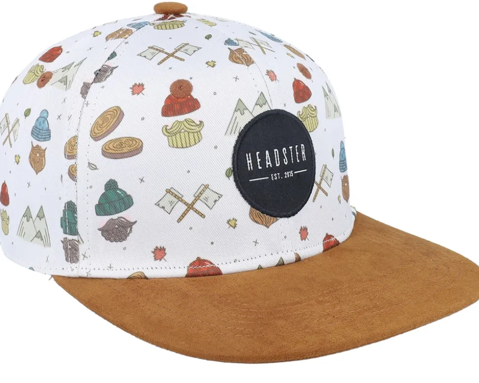 Kids Beard Jack White/Beige Snapback - Headster