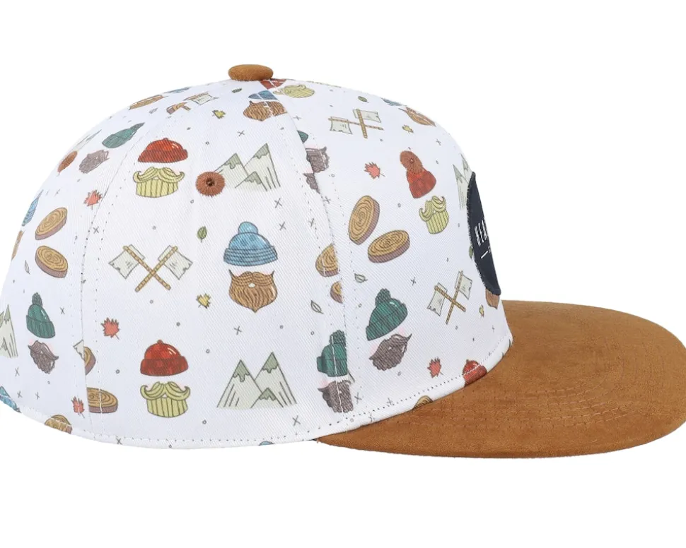 Kids Beard Jack White/Beige Snapback - Headster