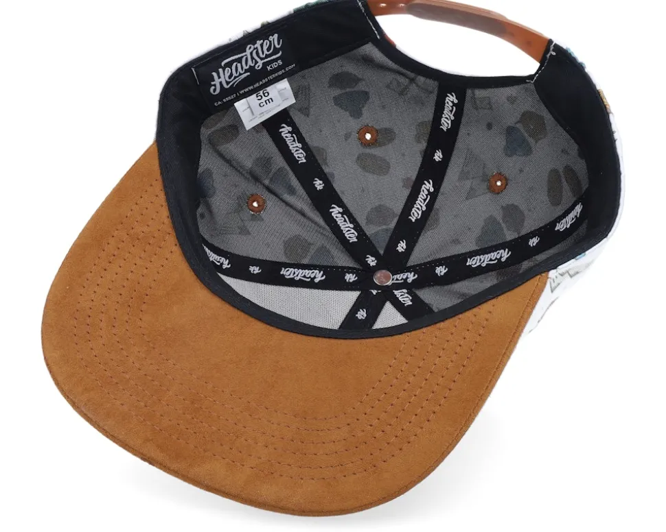 Kids Beard Jack White/Beige Snapback - Headster