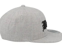Kids Best Old English 3d Heather Grey Snapback - Kiddo Cap