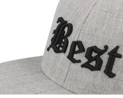 Kids Best Old English 3d Heather Grey Snapback - Kiddo Cap