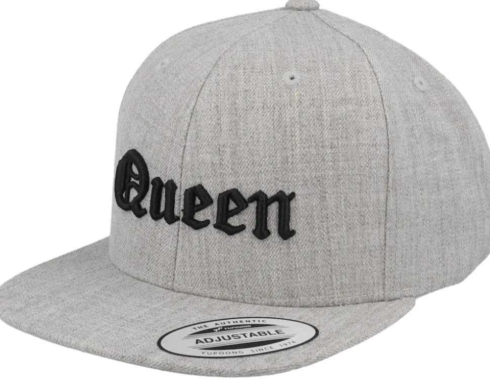 Kids Best Old English 3d Heather Grey Snapback - Kiddo Cap