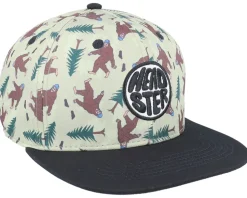 Kids Big Foot White Sand/Black Snapback - Headster