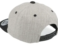 Kids Big Tractor Grey Patch Heather Grey/Black Snapback - Kiddo Cap