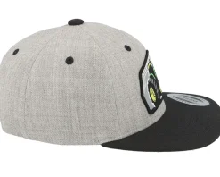 Kids Big Tractor Grey Patch Heather Grey/Black Snapback - Kiddo Cap