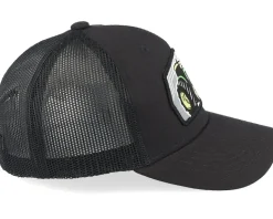 Kids Big Tractor Grey Patch Black Trucker - Kiddo Cap