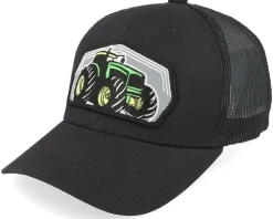 Kids Big Tractor Grey Patch Caramel/Black Trucker - Kiddo Cap