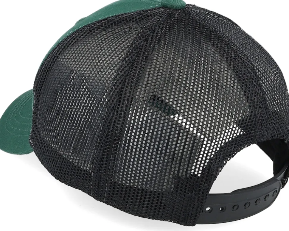 Kids Big Tractor Grey Patch Green/Black Trucker - Kiddo Cap