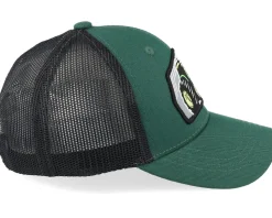 Kids Big Tractor Grey Patch Green/Black Trucker - Kiddo Cap