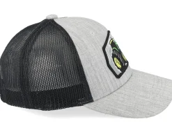 Kids Big Tractor Grey Patch Heather Grey/Black Trucker - Kiddo Cap