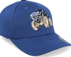 Kids Big Wheels Monster Truck Royal Blue Flexfit - Kiddo Cap