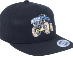 Kids Big Wheels Monster Truck Black Snapback - Kiddo Cap