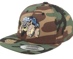 Kids Big Wheels Monster Truck Camo Snapback - Kiddo Cap