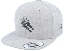 Kids Bindle Butterfly Heather Grey Snapback - Kiddo Cap