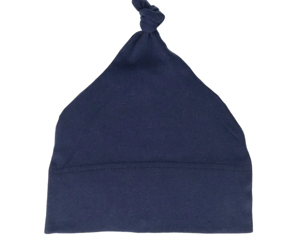 Kids Black Baby One-knot Beanie - Babybugz