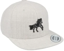 Kids Black Horse Heather Grey Snapback - Kiddo Cap