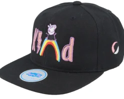 Kids Black Kind Rainbow Snapback - Peppa Pig