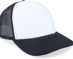 Kids Black/White Vintage Foam Trucker - Beechfield
