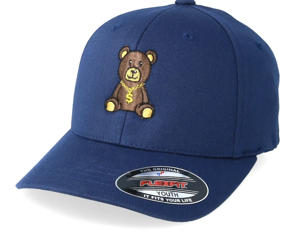 Kids Bling Bling Teddy Blue Flexfit - Kiddo Cap