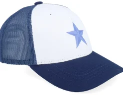 Kids Blue Star White/Navy Trucker - Kiddo Cap