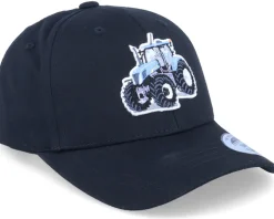 Kids Blue Tractor Black Adjustable - Kiddo Cap