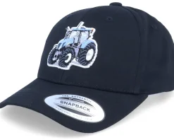 Kids Blue Tractor Black Adjustable - Kiddo Cap