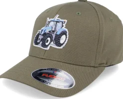 Kids Blue Tractor Olive Flexfit - Kiddo Cap