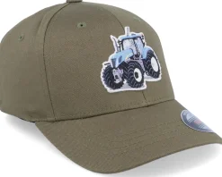 Kids Blue Tractor Olive Flexfit - Kiddo Cap