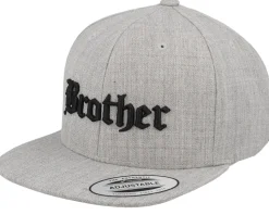 Kids Boss Old English 3d Heather Grey Snapback - Kiddo Cap