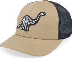Kids Brachiosaurus Skeleton Patch Brown/Black - Kiddo Cap