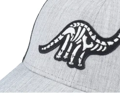 Kids Brachiosaurus Skeleton Heather Grey/Black - Kiddo Cap