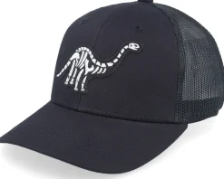 Kids Brachiosaurus Skeleton Heather Grey/Black - Kiddo Cap