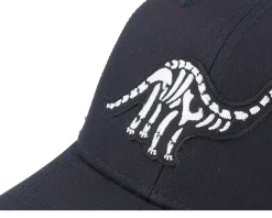 Kids Brachiosaurus Skeleton Patch Black Trucker - Kiddo Cap