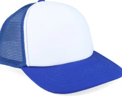 Kids Bright Royal/White Vintage Foam Trucker - Beechfield