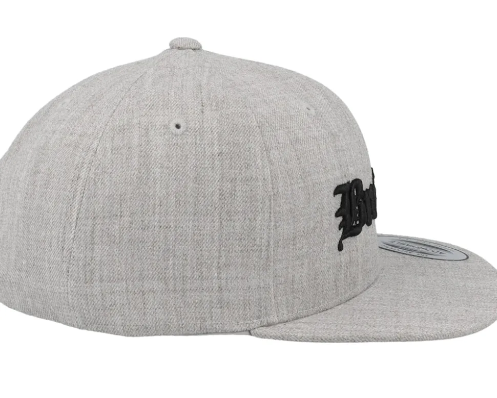 Kids Brother Old English 3d Heather Grey Snapback - Kiddo Cap