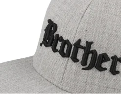 Kids Brother Old English 3d Heather Grey Snapback - Kiddo Cap