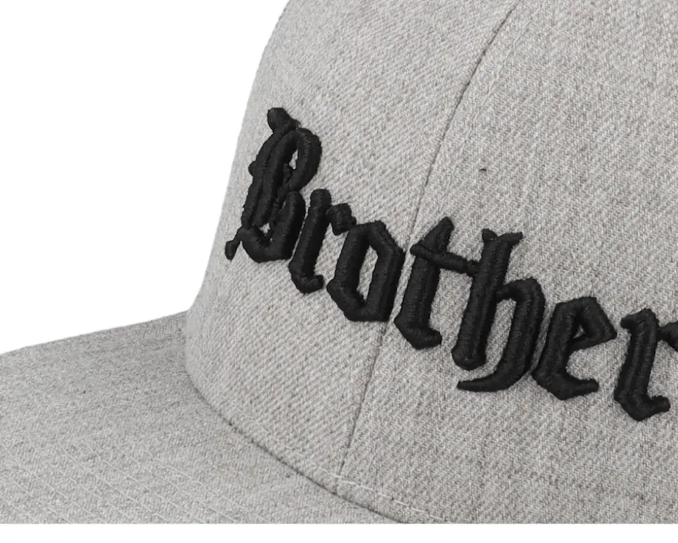 Kids Brother Old English 3d Heather Grey Snapback - Kiddo Cap