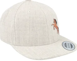 Kids Brown Horse Heather Grey Snapback - Kiddo Cap