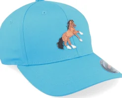 Kids Brown Horse Ocean Blue Flexfit - Kiddo Cap