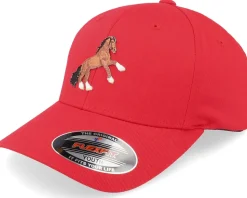 Kids Brown Horse Red Flexfit - Kiddo Cap