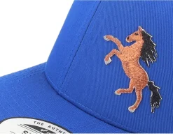 Kids Brown Horse Royal Blue Adjustable - Kiddo Cap