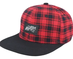 Kids Buffalo Print Red/Black Snapback - Headster