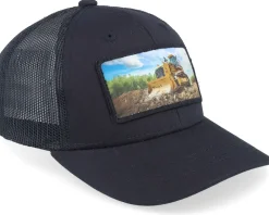 Kids Bulldozer Patch Black Trucker - Kiddo Cap
