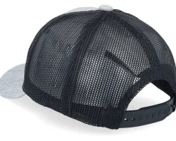 Kids Bulldozer Patch Heather Grey/Black Trucker - Kiddo Cap