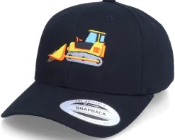 Kids Bulldozer Truck Black Adjustable - Kiddo Cap