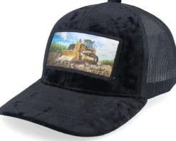 Kids Bulldozer Velvet Black A-Frame Trucker - Calza Pennello