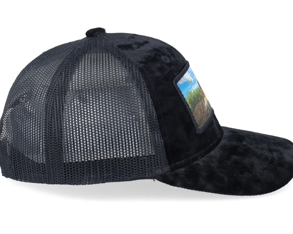 Kids Bulldozer Velvet Black A-Frame Trucker - Calza Pennello