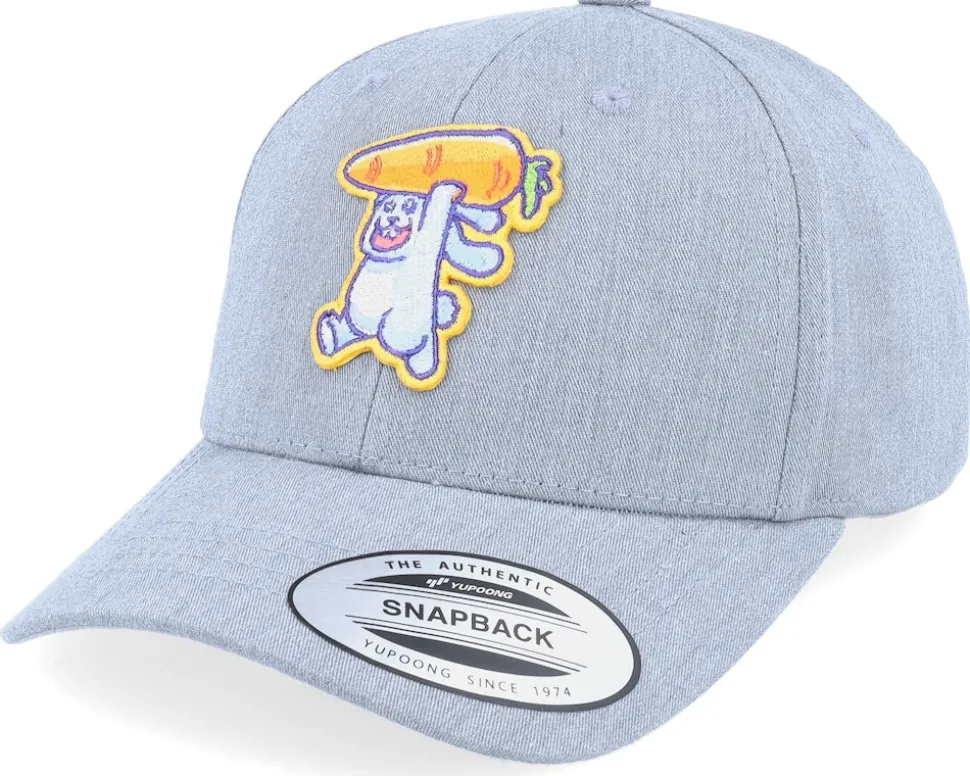 Kids Bunny Carrot Heather Grey Adjustable - Kiddo Cap