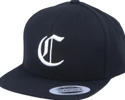 Kids C Letter 3D Black Snapback - Kiddo Cap