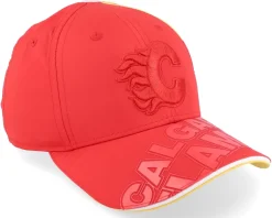 Kids Calgary Flames Face-off Structured Red Adjustable - Outerstuff